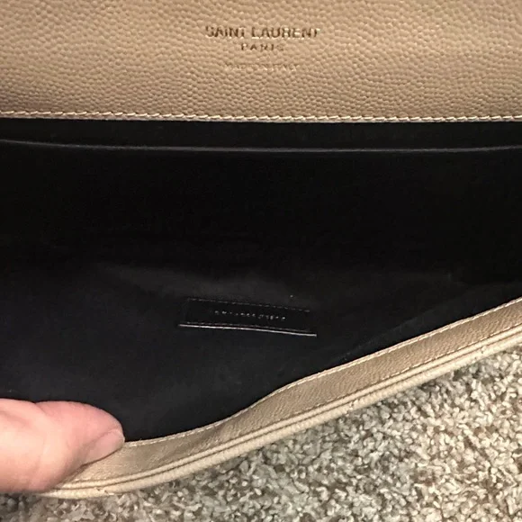 Yves Saint Laurent Taupe Quilted Leather Wristlet - Picture 5 of 6